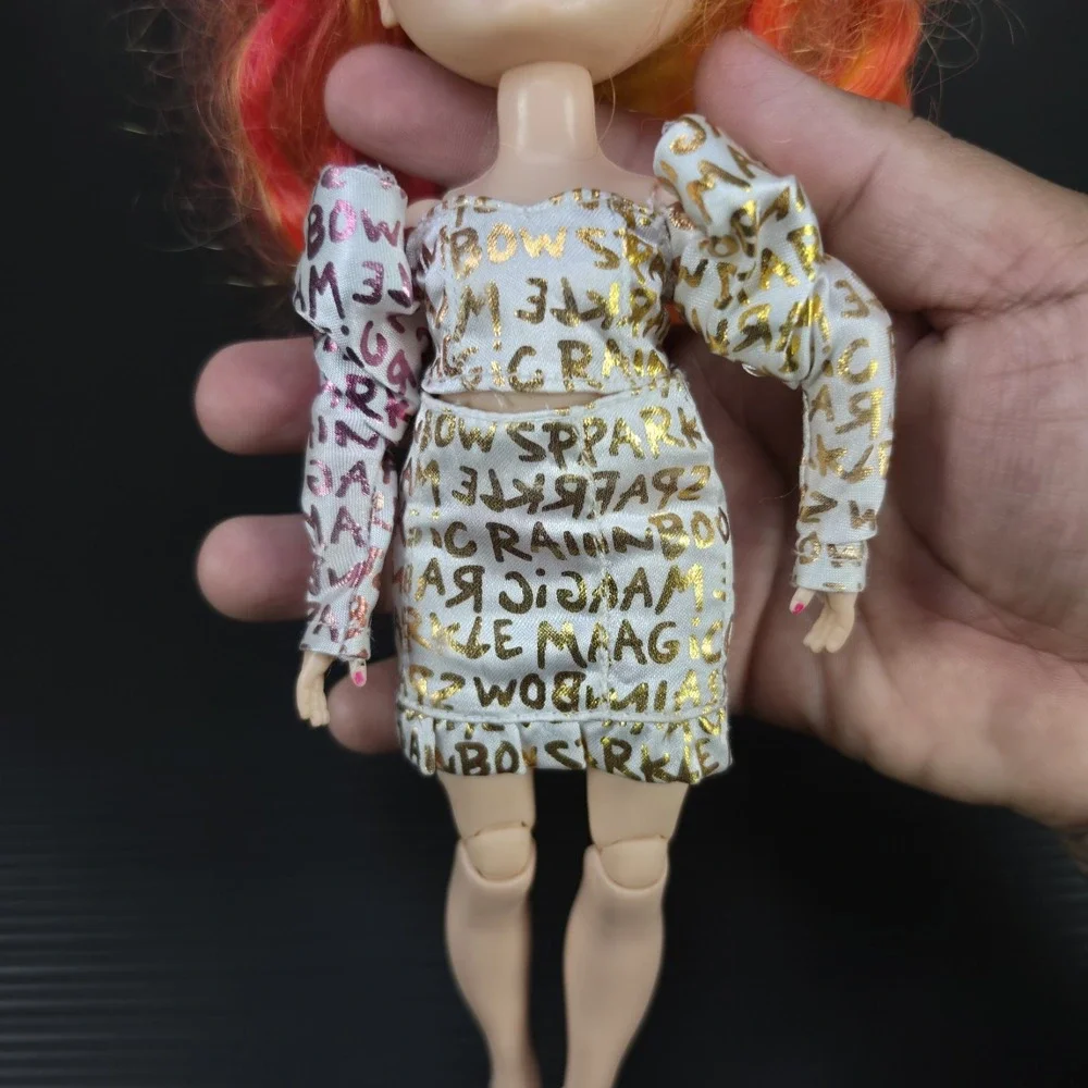 Rainbow High Laurel Devious Twin doll nude pink orange yellow Hair